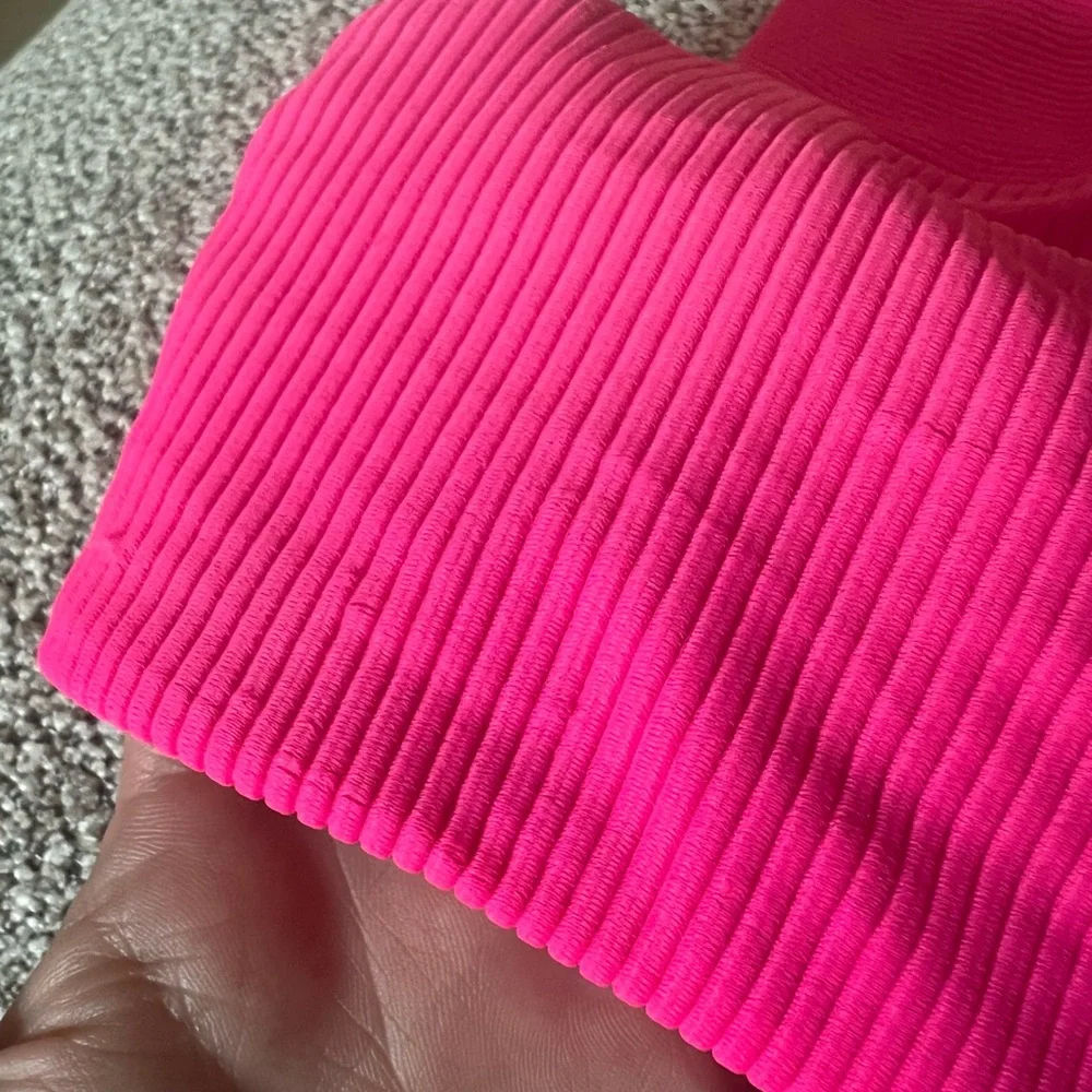 Frankie’s bikinis Pink Ribbed Women's Top